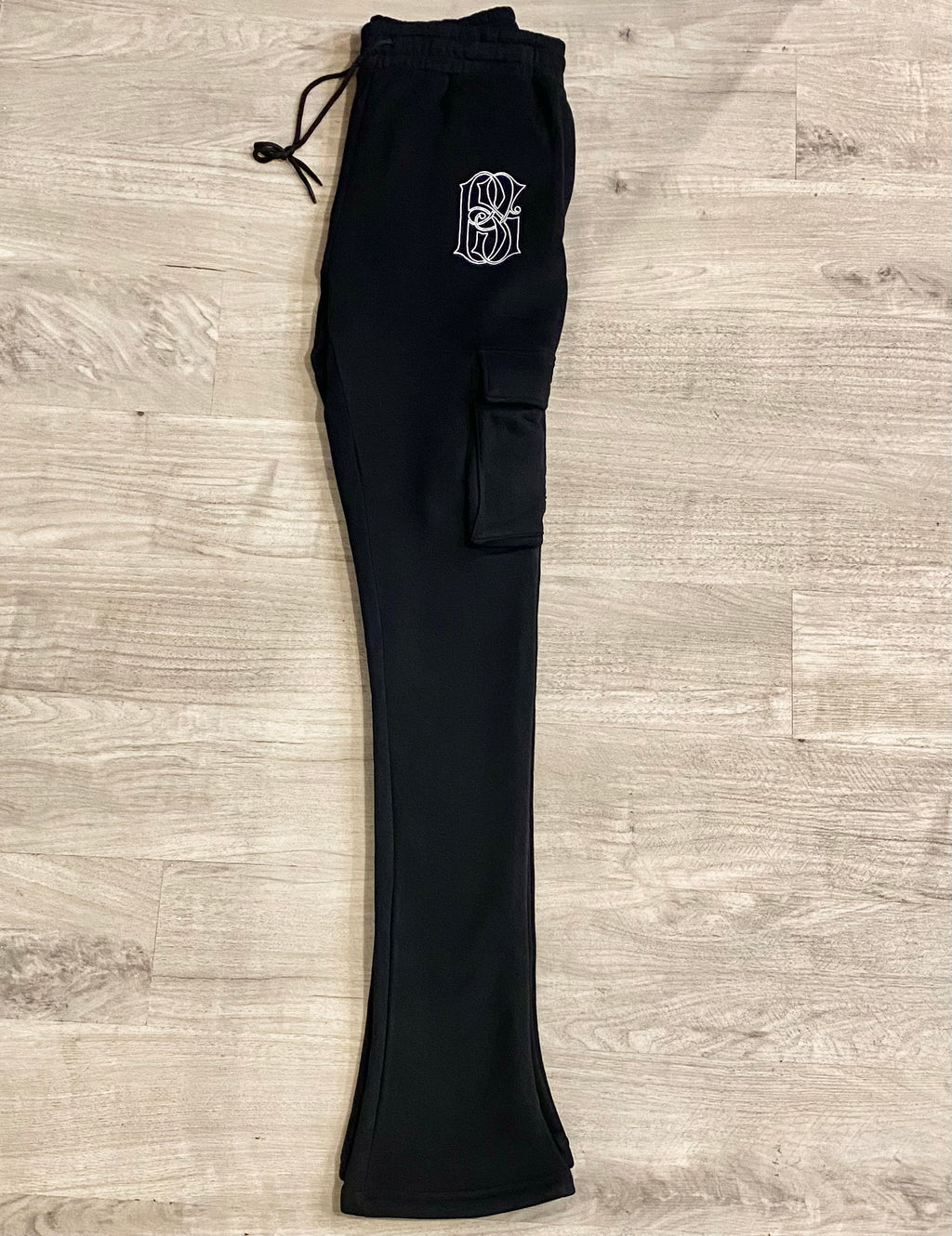 Brave Soul Hoodie & Flared Sweatpants (Black/White