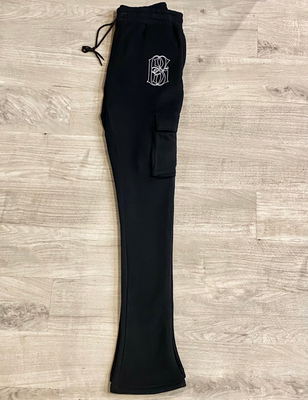 Brave Soul Hoodie & Flared Sweatpants (Black/White