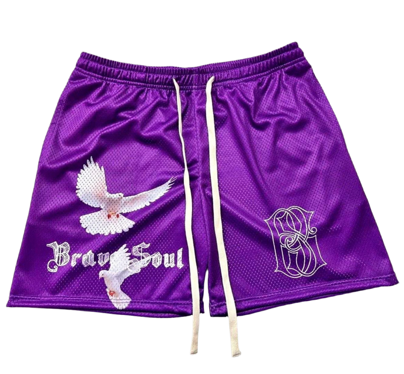 Brave Soul “Varlet” shorts (Purple/White